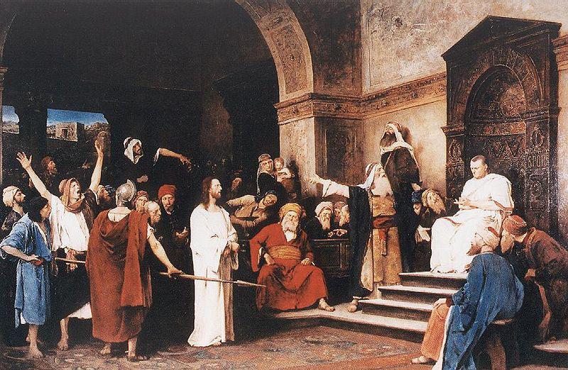 Mihaly Munkacsy Christ in front of Pilate Germany oil painting art